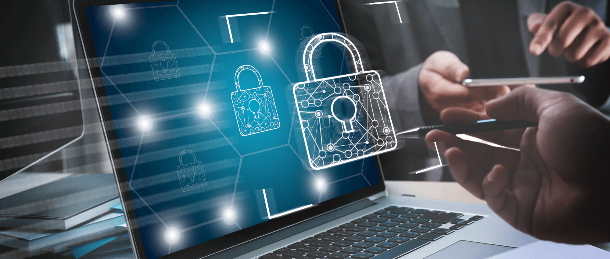 Security Lock on Laptop Screen