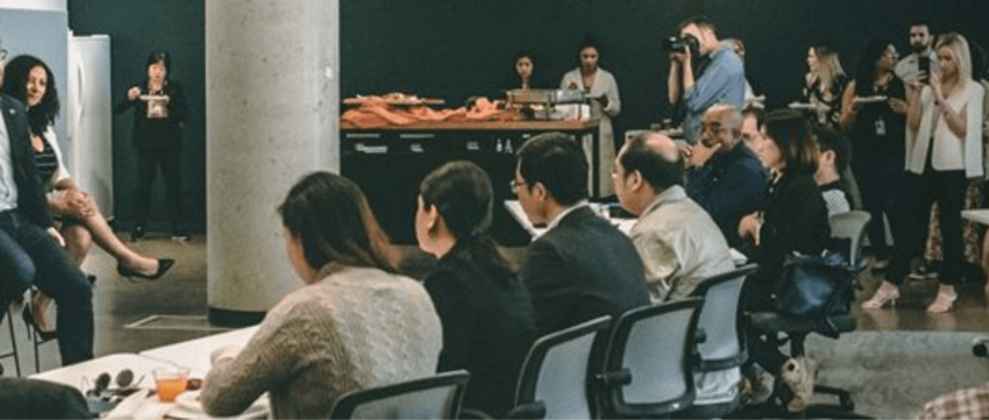 People attending a conference
